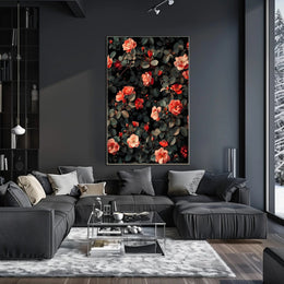 Floral Elegance: Romantic Roses Botanical Artistic Poster