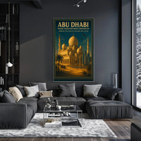Abu Dhabi Fusion: Vintage Travel Poster