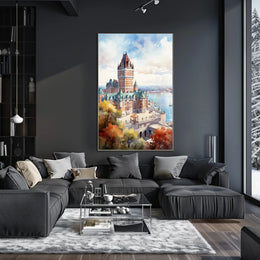 Grand Castle Coastal Landmark Historic Travel Poster