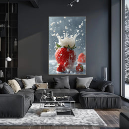 Strawberry Splash Poster PosterGoat