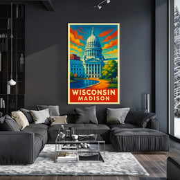 Wisconsin State Capitol Madison Poster