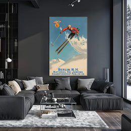 Ski Jumping Championship Vintage Sports Poster PosterGoat