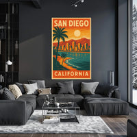 San Diego Travel Poster