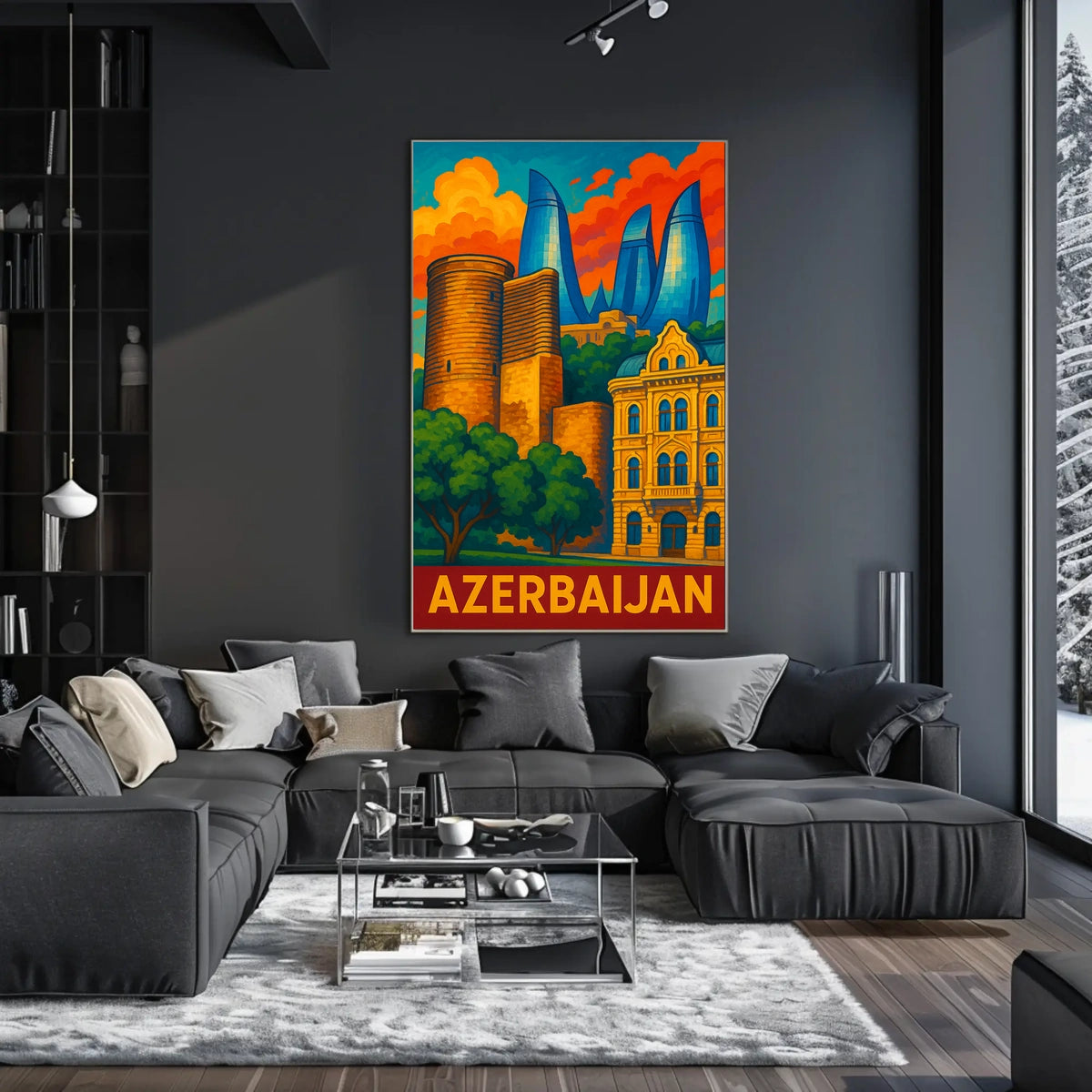 Azerbaijan Architectural Wonders Poster