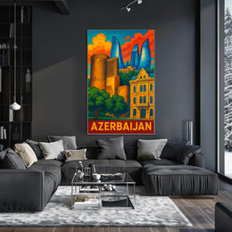 Azerbaijan Architectural Wonders Poster