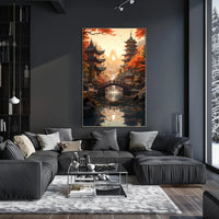 Tranquil Autumn In A Japanese Garden Poster