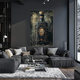 Mystical Dark Bottle Artistic Poster