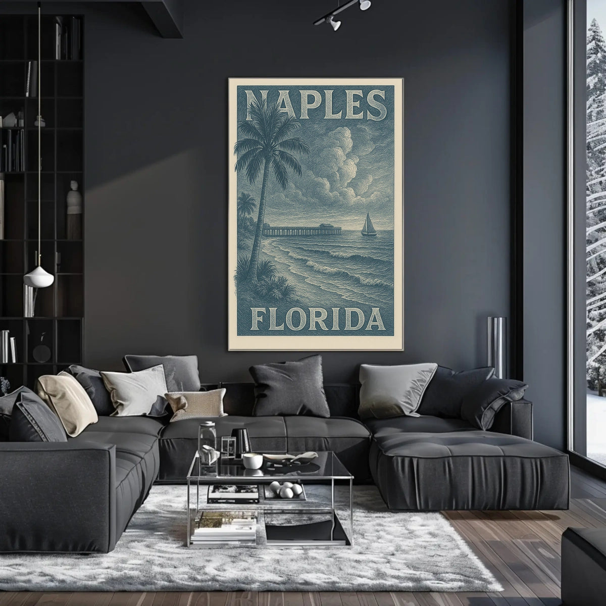 Naples Florida Poster Wall Art Beach Vibes Seaside Decor