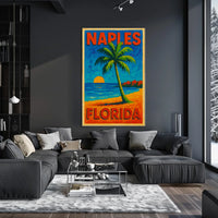 Naples Florida Tropical Paradise Poster Wall Art 18x24