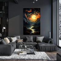 Enchanted Moonlit Landscape Poster