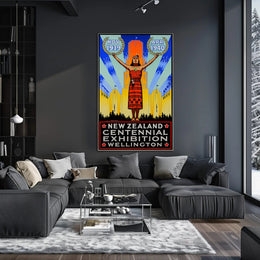 New Zealand Centennial Art Deco Cultural or Heritage Poster