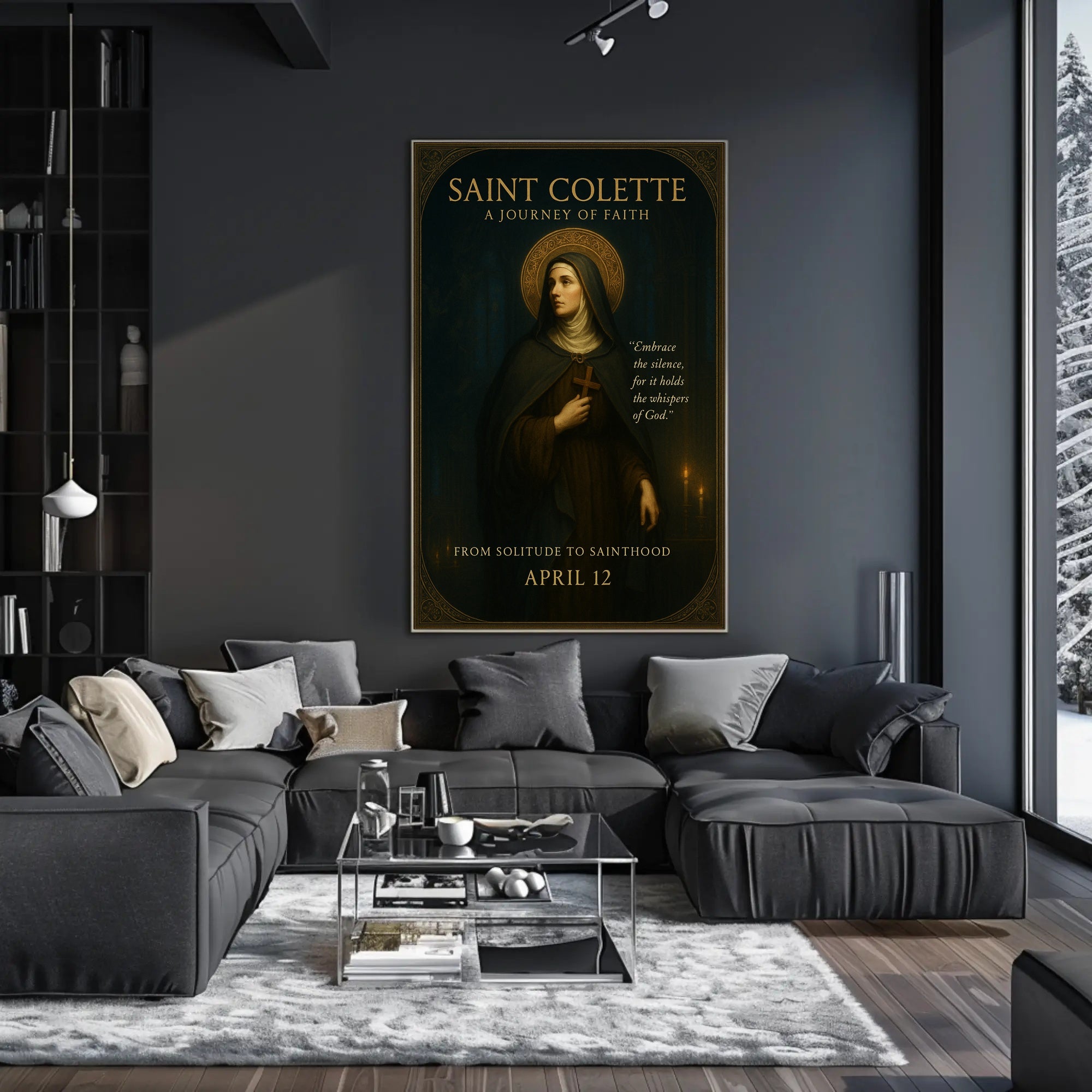 Saint Colette Poster Vintage Religious Wall Art