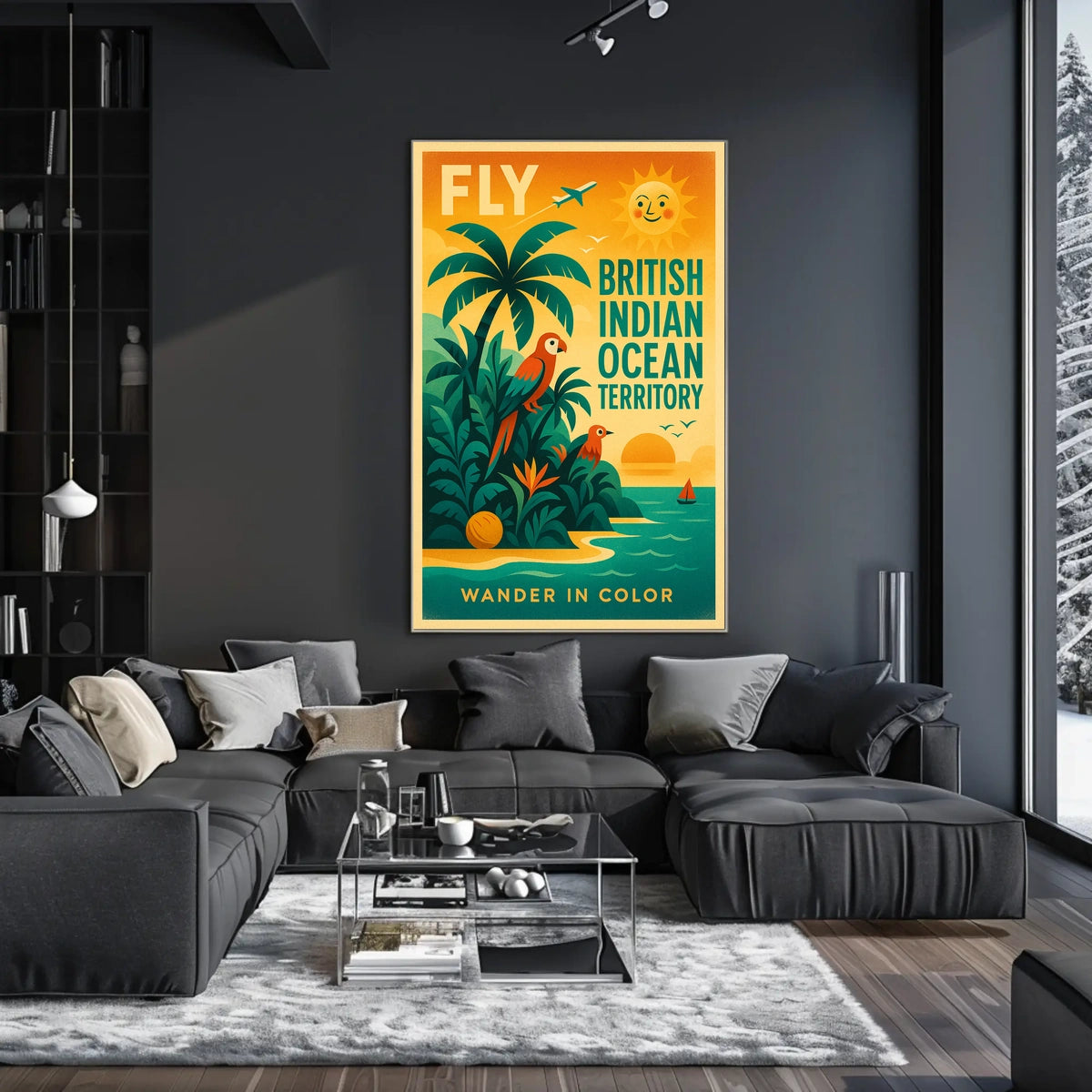 Fly to the British Indian Ocean Territory Poster