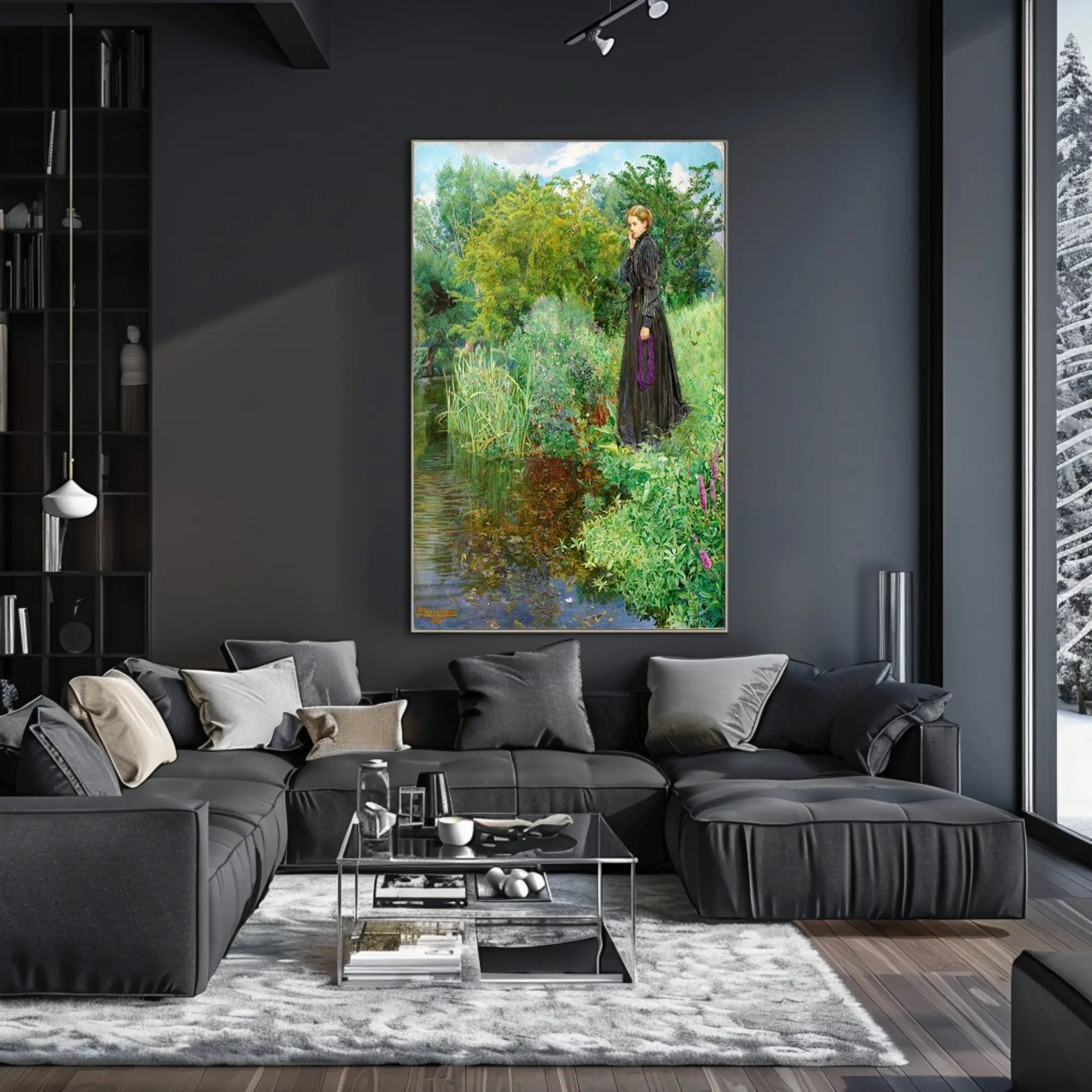 Contemplation by the Water's Edge Poster