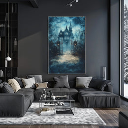 Victorian Haunting Mansion Artistic Poster