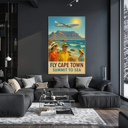 Fly Cape Town Summit To Sea Poster
