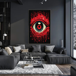 Bold Surreal Eye Pop Art Print - Artistic Poster