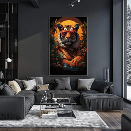 Exotic Tiger in Sunglasses Animal Poster