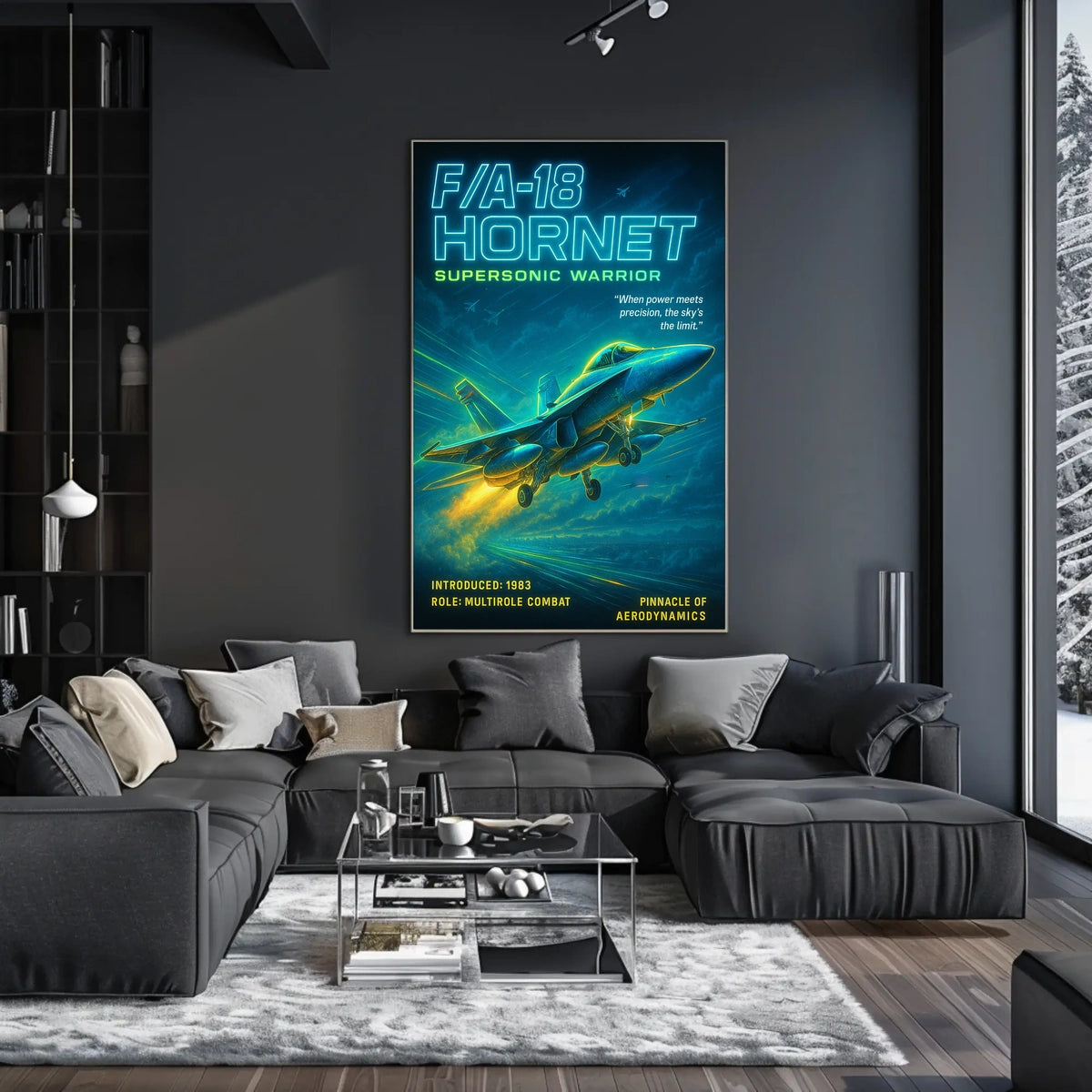 FA-18 Hornet Supersonic Warrior Poster