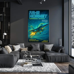 FA-18 Hornet Supersonic Warrior Poster