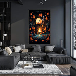 Enchanted Autumn Campfire Poster