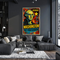 George Washington 1st President of the United States Graffiti Pop Art Poster