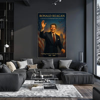 Ronald Reagan Vintage Patriotic Leadership Poster Art