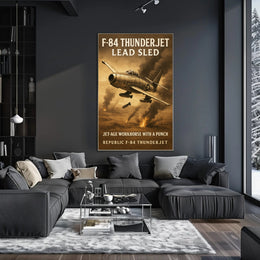 F-84 Thunderjet Jet-Age Workhorse Poster PosterGoat
