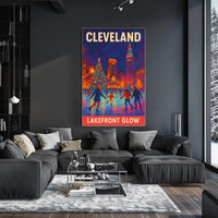 Cleveland Lakefront Glow Poster