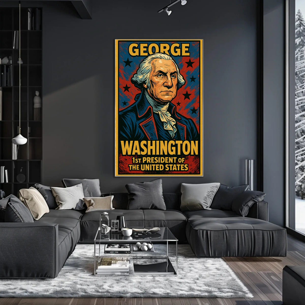 George Washington First President Poster Wall Art Decor