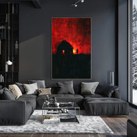 Haunting Silhouette Horror Scene Artistic Poster PosterGoat