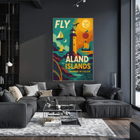 Travel to Vibrant Åland Islands with Retro Adventure Poster PosterGoat