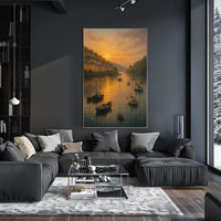 River Dart At Dusk Boats And Soft Warm Sunset Light Poster