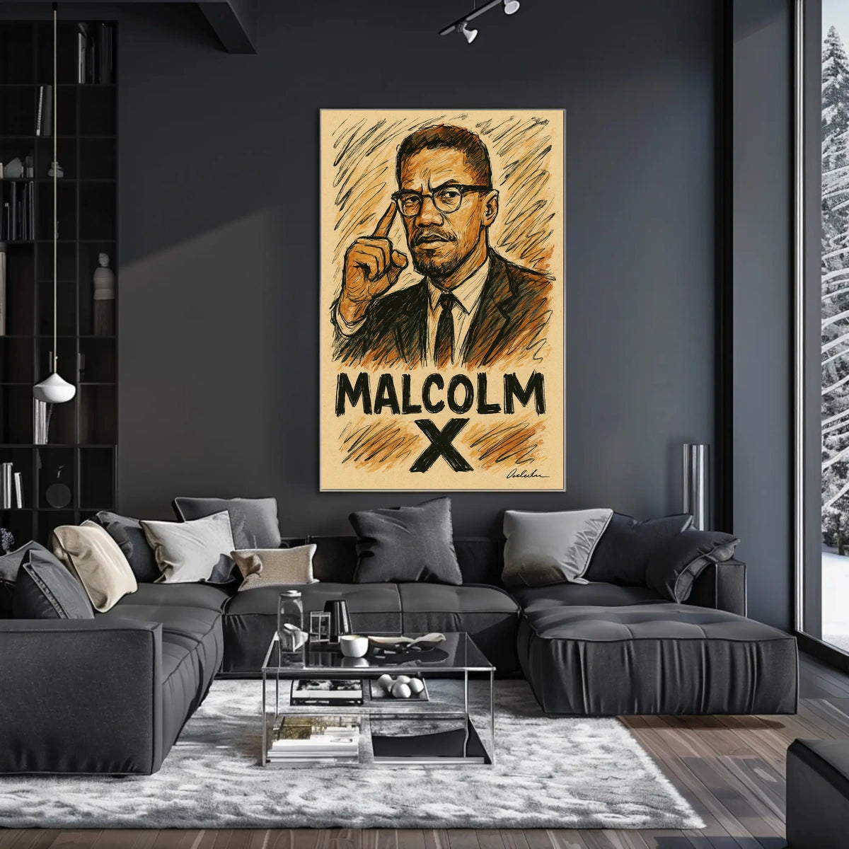 Malcolm X Iconic Leader Poster