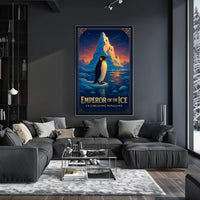Emperor Penguin Poster Vintage Antarctic Wall Art