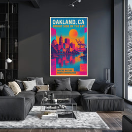 Oakland, Ca Bright Side Of The Bay Poster
