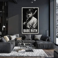 Babe Ruth Iconic Baseball Legend Poster