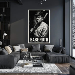 Babe Ruth Iconic Baseball Legend Poster
