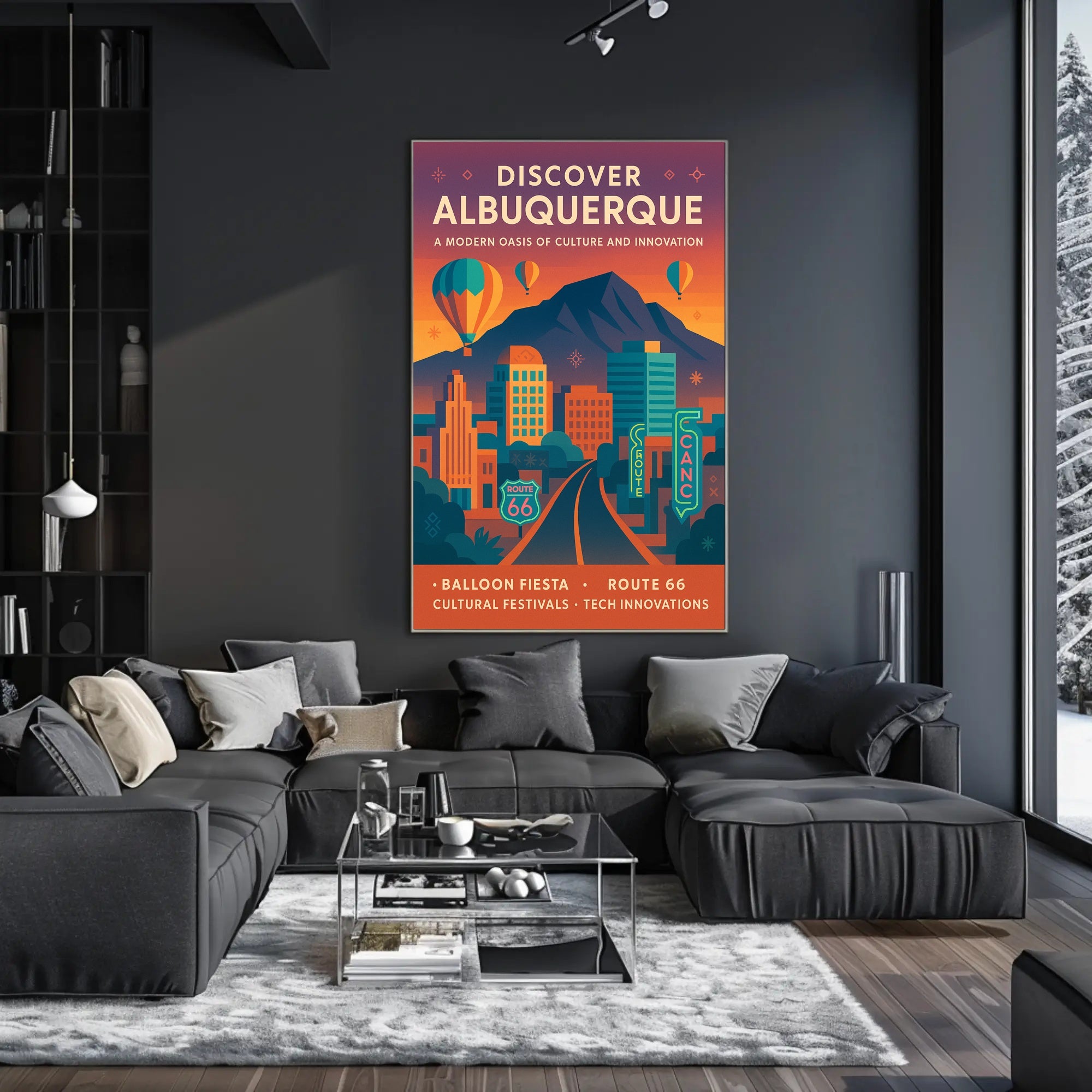 Discover Albuquerque Poster PosterGoat