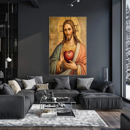 Sacred Heart Religious Iconography Poster