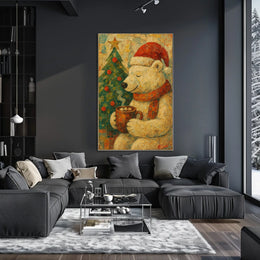 Cozy Holiday Bear Poster