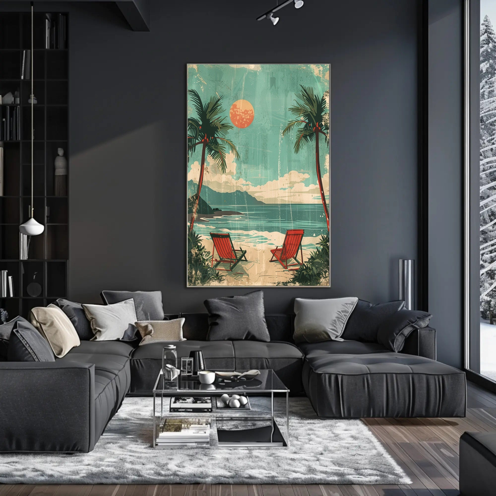 Panda's Watermelon Delight in Bamboo Forest Poster PosterGoat