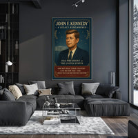 John F. Kennedy Vintage Presidential Poster Art