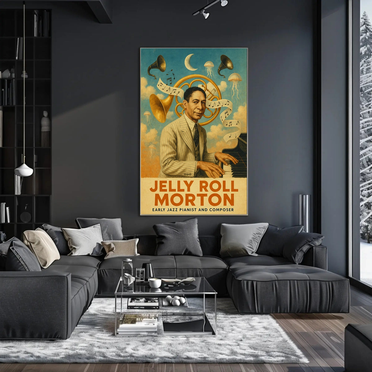 Jelly Roll Morton Early Jazz Pioneer Poster