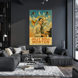 Jelly Roll Morton Early Jazz Pioneer Poster