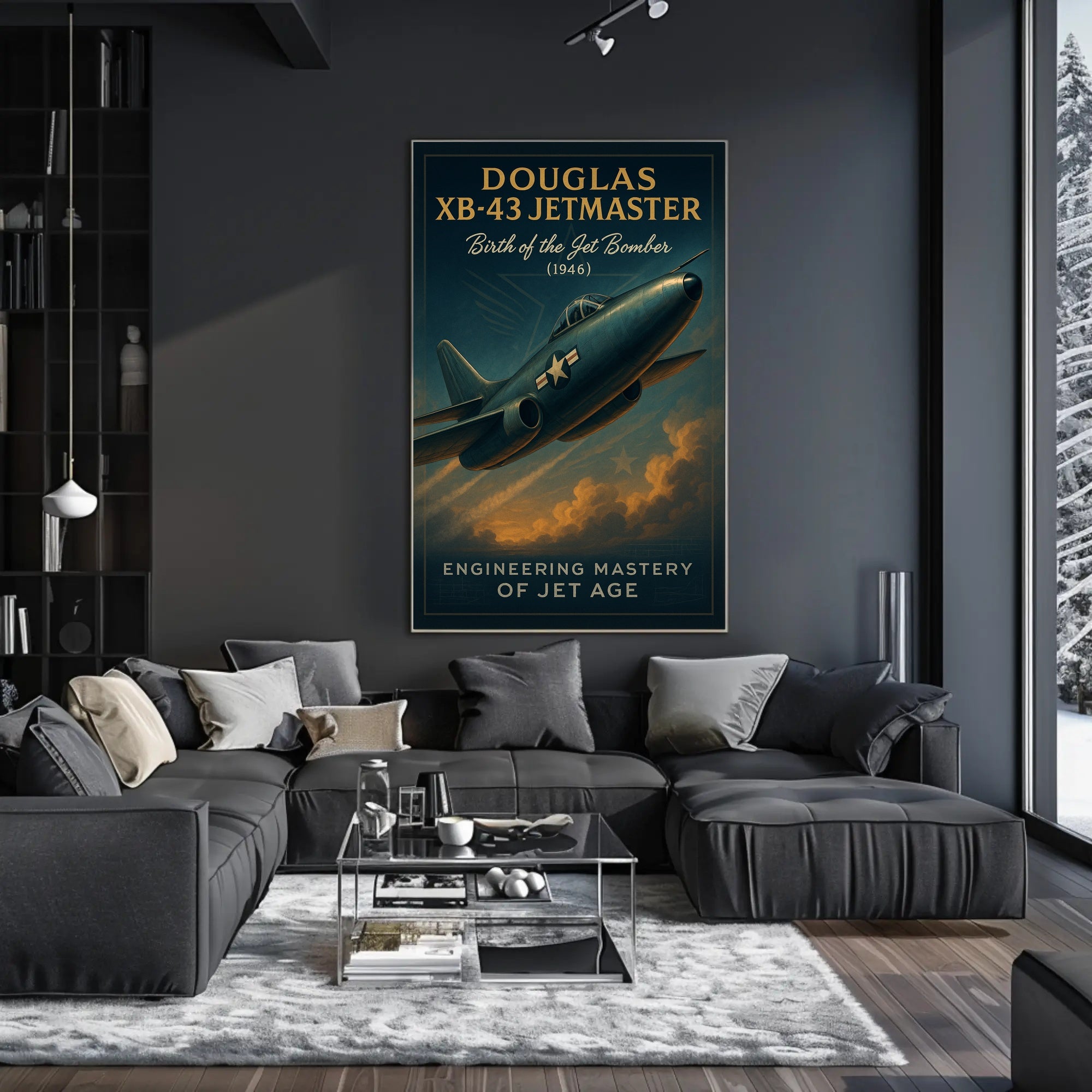 Douglas XB-43 Jetmaster Vintage Aviation Poster