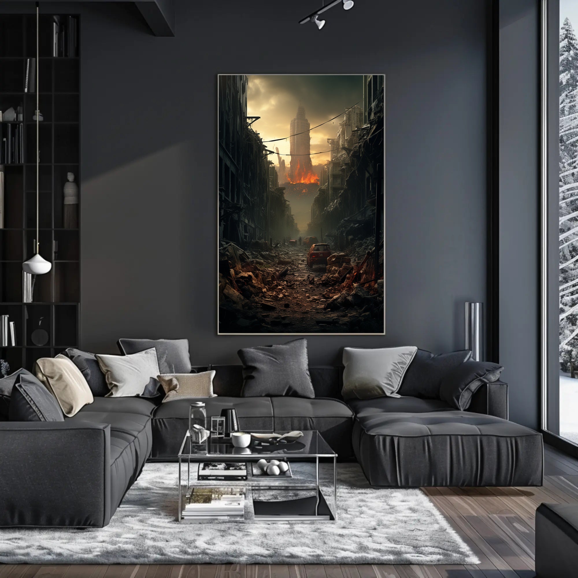 Post-Apocalyptic Cityscape Poster
