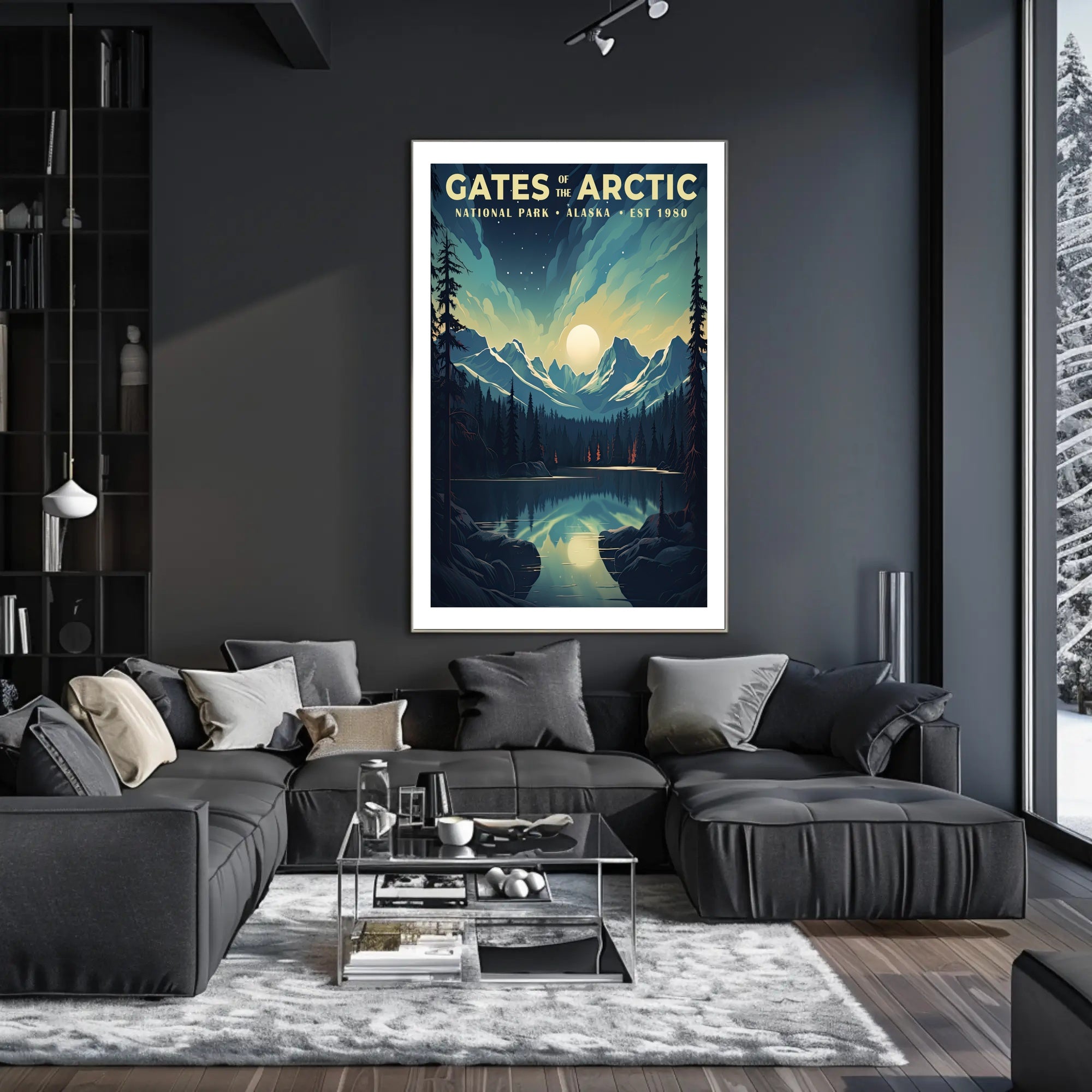 Gates Of The Arctic Travel Poster Vintage Print