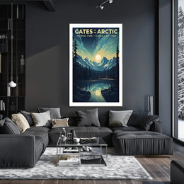 Gates Of The Arctic Travel Poster Vintage Print