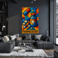 Pharmacology Mosaic Art Poster
